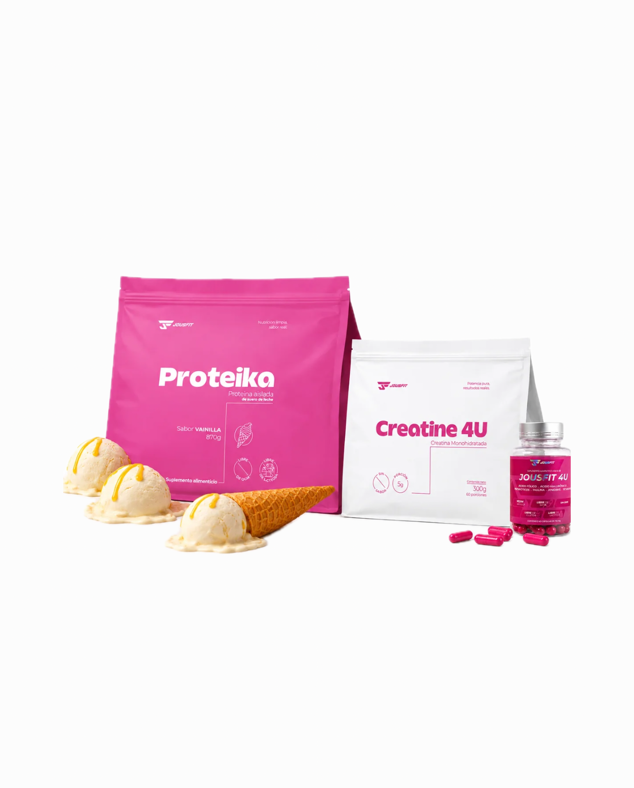 Kit Transformación 4U | Proteína + Creatina + Jousfit4u